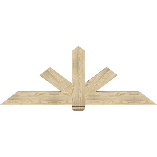 Ekena Millwork Kennewick Rough Sawn Timber Gable Bracket, Douglas Fir, 72"W x 27"H x 4"D x 6"F, 9/12 Pitch GBW072X27X0406KEN00RDF - main